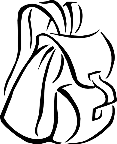 Backpack for Travelling  Coloring page