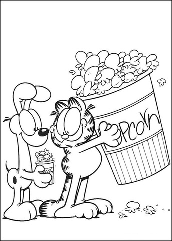 Popcorn  Coloring page