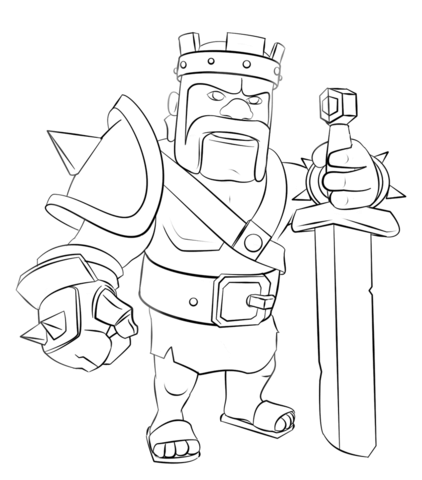 Barbarian King Coloring page