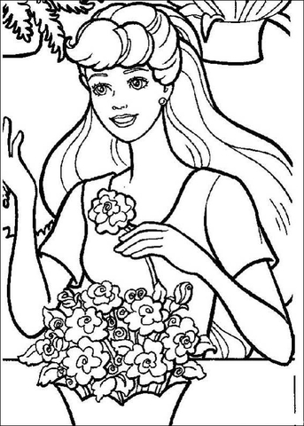 Barbie 3 Coloring page