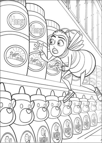 Barry In The Supermarket  Coloring page