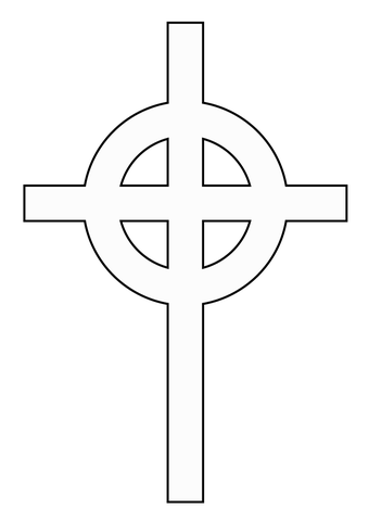 Basic Celtic Cross Coloring page