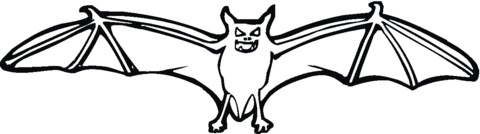 Bat 2 Coloring page