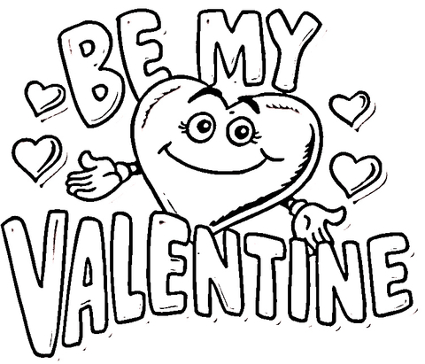 Be My Valentine Coloring page