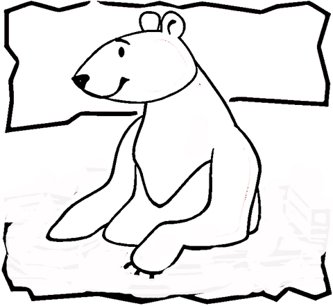 Bear From North Pole  Coloring page