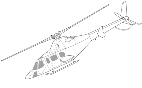 Bell 430 Helicopter Coloring page