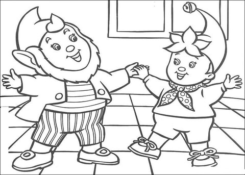 Big-Ears And Noddy Coloring page