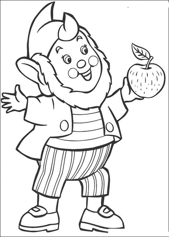 Big-Ears Brings An Apple  Coloring page