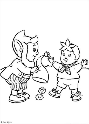 Big-Ears Gives his Hat To Noddy  Coloring page