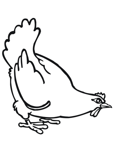 Big Fat Hen Coloring page