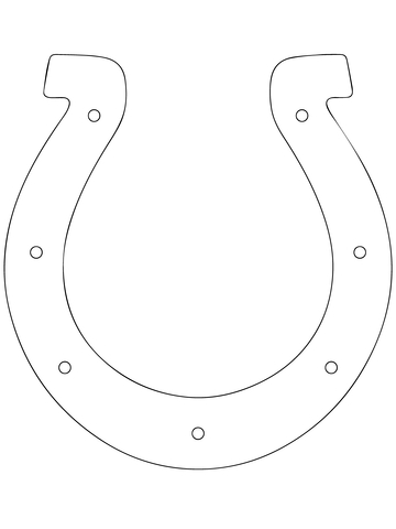 Horseshoe outline Coloring page