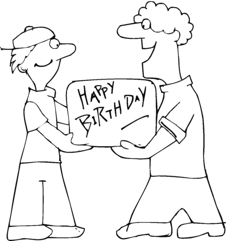 Happy Birthday Coloring page