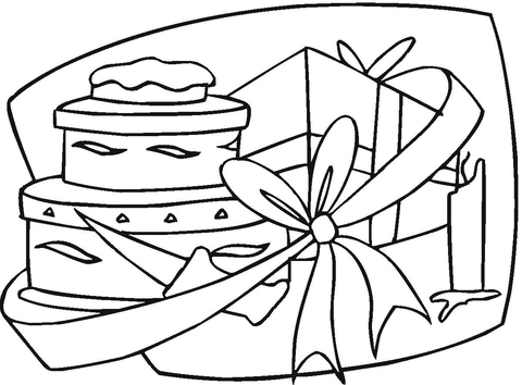 Happy Birthday gift  Coloring page