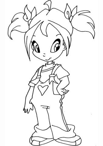 Bloom Kid Coloring page