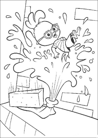 A tube Blows Up  Coloring page