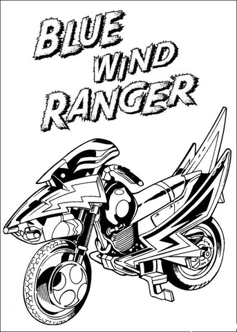 Blue Wind Ranger  Coloring page