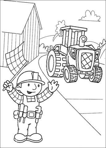 Bob Calls Packer  Coloring page