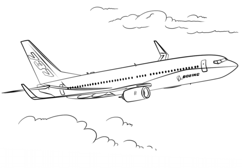 Boeing 737 Coloring page