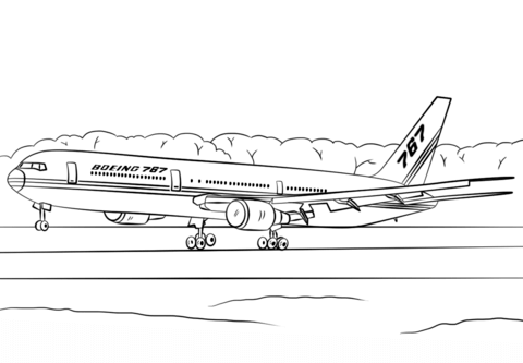 Boeing 767-400ER Coloring page