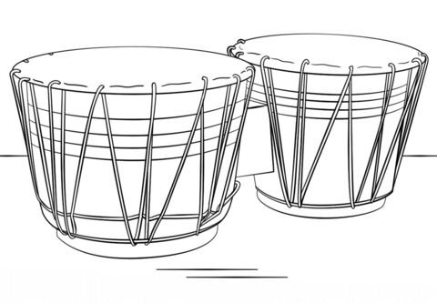 Bongo Drums Coloring page