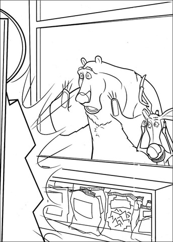 Boog And Elliot Look for The Food In a Supermarket  Coloring page