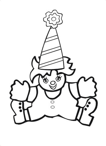 Boy Clown  Coloring page