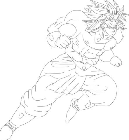 Broly from Mugen Coloring page