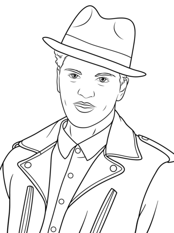 Bruno Mars Coloring page