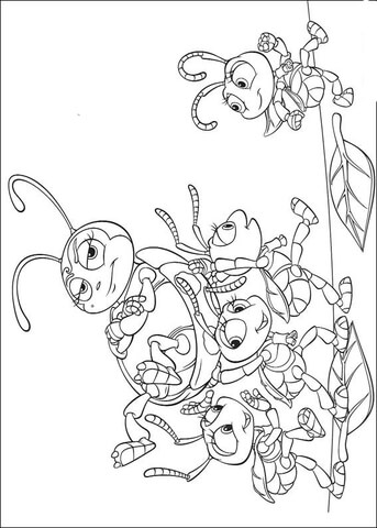 Bug's Family  Coloring page