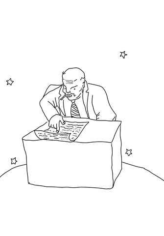 Businessman from Little Prince Coloring page