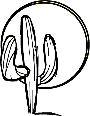 Cactus Coloring page