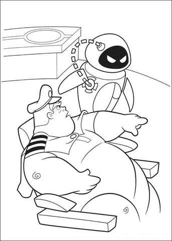 Captain Is Yelling At Eva  Coloring page