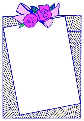 Card With Roses  Coloring page