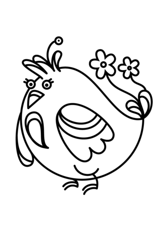 Cartoon Bird Coloring page