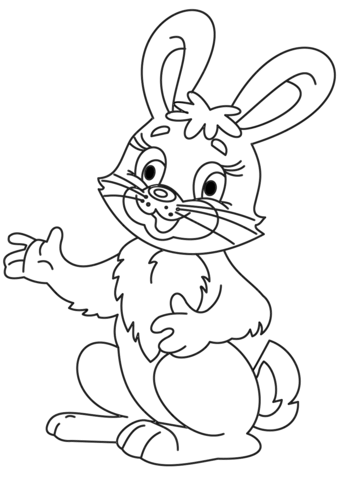 Cartoon Bunny Coloring page