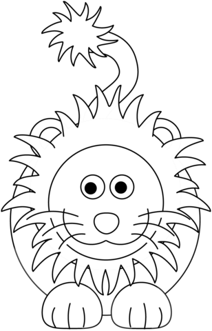 Cartoon Lion Coloring page