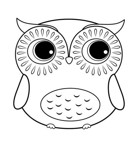 Cartoon Owl Coloring page