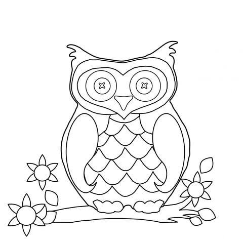 Cartoon Owl Coloring page