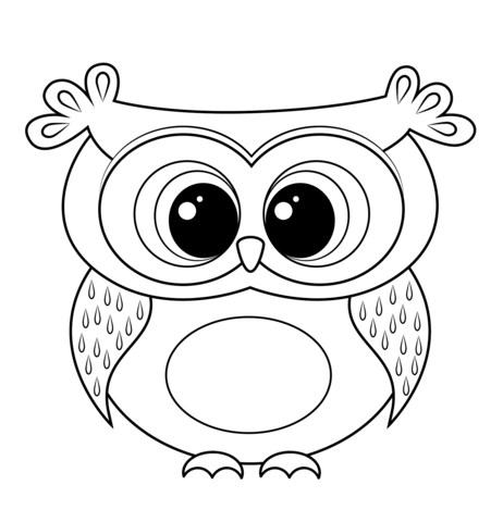 Cartoon Owl Coloring page