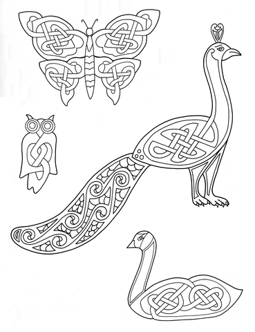 Celtic Animals Designs Coloring page