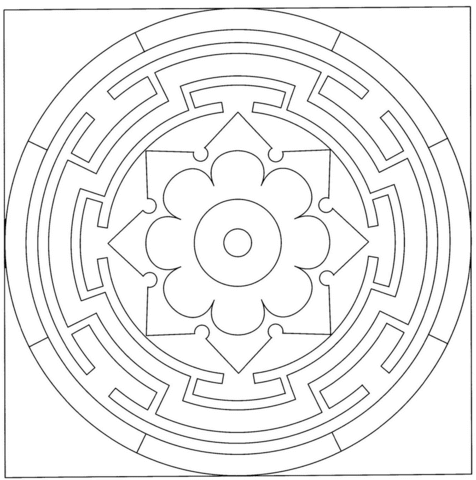 Celtic Mandala Coloring page