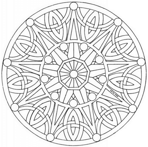 Celtic Mandala Coloring page