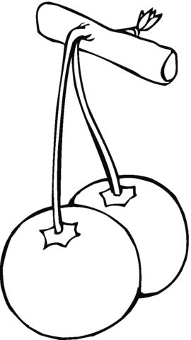 Cherry 10 Coloring page