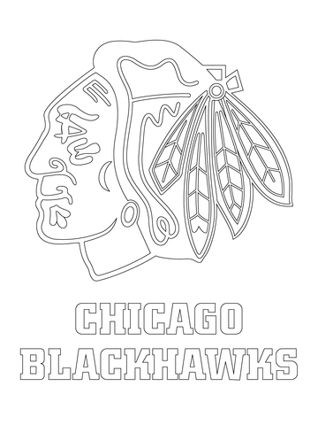 Chicago Blackhawks Logo Coloring page