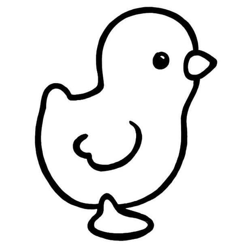 Chicken Outline Coloring page