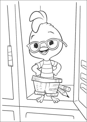 Chicken Little And his New Trousers  Coloring page