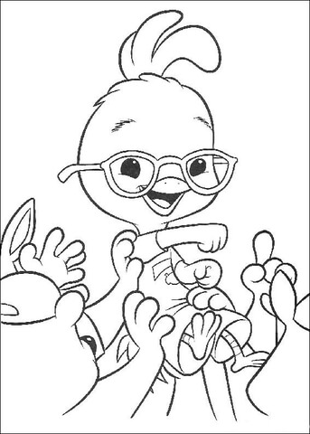 Chicken Little is a winner Coloring page