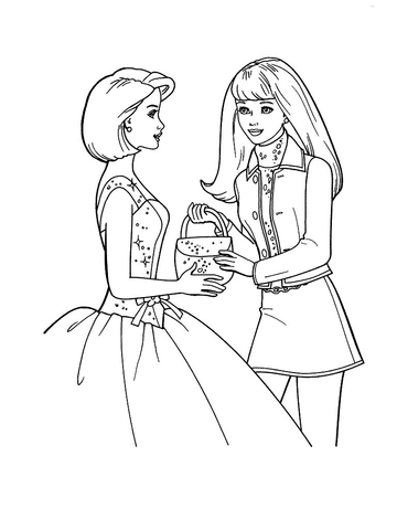 Choosing Purse  Coloring page