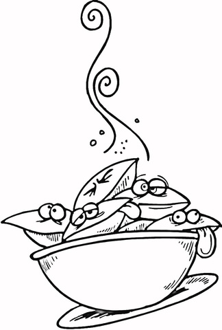 Seafood Chowder  Coloring page