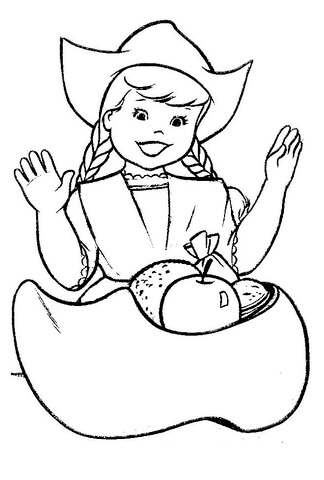 Christmas Eve In Holland  Coloring page